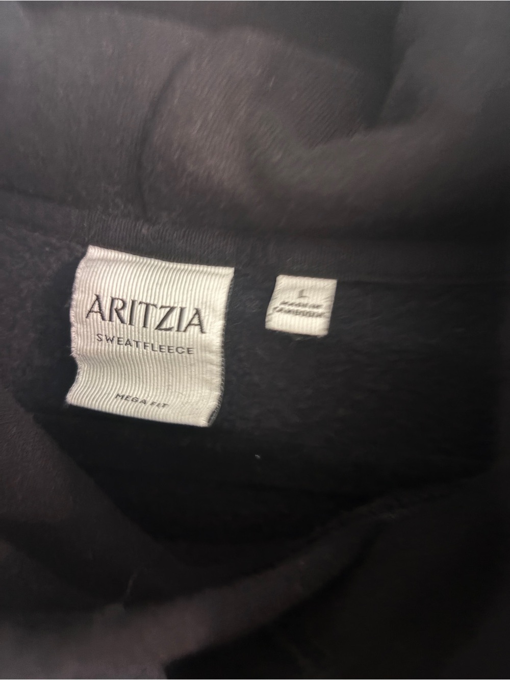 Aritzia Sweatfleece Mega Set Hoodie L + Cargo Jogger XL Black - Picture 2 of 9